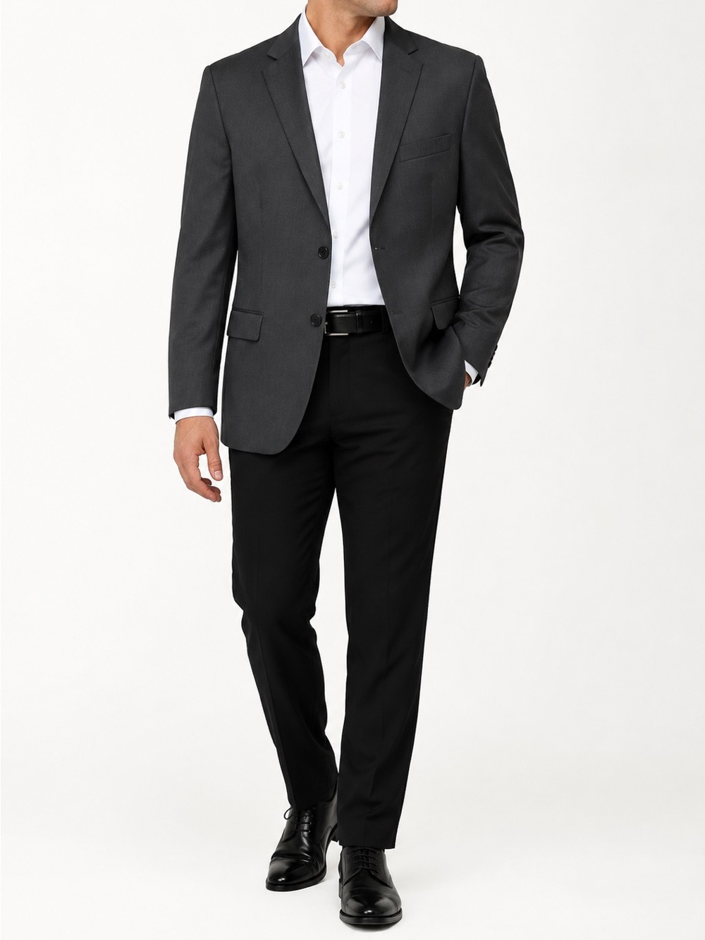 Cardinali Charcoal Gray Sport Coat Blazer Men’s 46S 2 Button Classic Fit